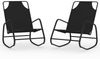 Schaukelliegen 2 pcs, Liegestuhl Schwarz Stahl und Textilene Bild 2