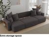MEBLINI Schlafcouch mit Bettkasten - 312x142x73cm - Grau Cordstoff - SOLARIS - Ecksofa mit Schlaffunktion - Sofa mit Relaxfunktion und Kopfstützen - Couch U-Form - Eckcouch - Wohnlandschaft Bild 4