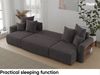 MEBLINI Schlafcouch mit Bettkasten - 312x142x73cm - Grau Cordstoff - SOLARIS - Ecksofa mit Schlaffunktion - Sofa mit Relaxfunktion und Kopfstützen - Couch U-Form - Eckcouch - Wohnlandschaft Bild 5