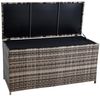 Auflagenbox Poly Rattan Kissenbox Gartenbox Aufbewahrungsbox Box Beige-Braun Bild 2
