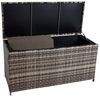 Auflagenbox Poly Rattan Kissenbox Gartenbox Aufbewahrungsbox Box Beige-Braun Bild 3