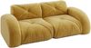Modulsofa rahmenlos 76cm×204cm×95cm aus Chenille in Gelb – flexible Sofalösung mit 32D-Schaumstoff Bild 5