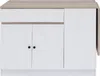 Vente-unique - HELOMY Küchenmöbel Holz, Platte BeigeWeiß - B 60 cm x H 90 cm x L 180 cm120 cm Bild 5