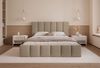 Selsey 'Sarafino' Polsterbett mit Bettkasten und Lattenrost, dunkelbeige, 160x200 cm Bild 2