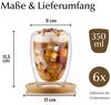 MiaMio Thermoglas Latte-Macchiato-Tassen 6er Set – doppelwandige Kaffeegläser, 6-tlg. Bild 3