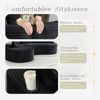 LVHOM Ecksofa L-Form, Cloud Sofa mit Tassenhalter und Seitentaschen, 3-Sitzer Sofa aus Cordstoff, kein Aufbau erforderlich, 250x152cm, Schwarz Bild 4