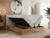 Boxspringbett mit Kopfteil und Topper, Polsterbett - ALBERO 1 - 160 x 200 cm - Beige Velvet - H4 Bild 3