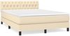 vidaXL Boxspringbett mit Matratze Creme 140x190 cm Stoff, Härtegrad: H2 [3140294] Bild 2