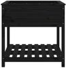 vidaXL Pflanzkübel mit Ablage Schwarz 82,5x82,5x81cm Massivholz Kiefer 823798 Bild 5