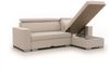 Ecksofa Schlafsofa inkl. Hocker CANTON Stoff Liverpool Pearl Ottomane Rechts Bild 2