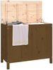 vidaXL Wäschetruhe Honigbraun 88,5x44x76 cm Massivholz Kiefer 823582 Bild 4
