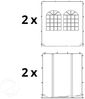 3x3 m Faltpavillon PROFESSIONAL Alu 40mm, Seitenteile mit Sprossenfenstern, weiß Bild 3