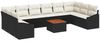 vidaXL Gartensofa-set 11 pcs Schwarz und Creme Poly-Rattan 3356549 Bild 2