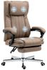 Vinsetto Schreibtischstuhl ergonomischer Bürostuhl mit 5 Massagemodi, verstellbarer Kopfstütze (höhenverstellbarer Drehstuhl, 1 St), mit Fernbedienung, Leinenoptik, Braun Bild 4