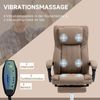 Vinsetto Schreibtischstuhl ergonomischer Bürostuhl mit 5 Massagemodi, verstellbarer Kopfstütze (höhenverstellbarer Drehstuhl, 1 St), mit Fernbedienung, Leinenoptik, Braun Bild 3