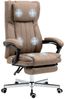 Vinsetto Schreibtischstuhl ergonomischer Bürostuhl mit 5 Massagemodi, verstellbarer Kopfstütze (höhenverstellbarer Drehstuhl, 1 St), mit Fernbedienung, Leinenoptik, Braun Bild 5