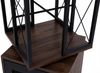 Bücherregal HWC-P13, Standregal Drehregal, Rollen drehbar Tür, Metall Industrial Melamin MVG 162x40x42cm ~ dunkelbraun Bild 5