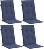 vidaXL Hochlehner-Auflagen 4 Stk. Marineblau Stoff 378612 Bild 3