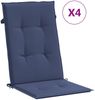 vidaXL Hochlehner-Auflagen 4 Stk. Marineblau Stoff 378612 Bild 2