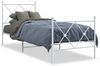 vidaXL Bettgestell mit Kopf- und Fußteil Metall Weiß 80x200 cm 376560 Bild 2