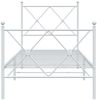 vidaXL Bettgestell mit Kopf- und Fußteil Metall Weiß 80x200 cm 376560 Bild 4