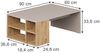 Couchtisch Danny Cashmere 90 x 60 cm mit Regalen Vicco Bild 2
