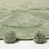 Homescapes Badematte Runde Badematte Blume, 60 cm – Badvorleger salbeigrün mit Pompons, Höhe 20 mm, 60 cm Bild 3