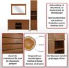 Teak-Badezimmer-Set HWC-M87, Waschtisch Hochschrank Wandspiegel Badezimmer, hochwertiges B-Grade-Teak Bild 2