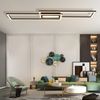 ZMH Deckenlampe LED Deckenleuchte Dimmbar - 2 Schwarz Rahmen Wohnzimmerlampe mit Fernbedienung Modern Design 50W Geometrisch Schlafzimmerlampe für Küche Büro Schlafzimmer Wohnzimmer Bild 2