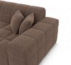 Couch Ibiza L Form in Samtstoff - Strukturstoff - braun Bild 5