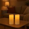 Relaxdays LED Kerzen mit Timer 2er Set 24,5 cm Bild 2