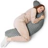 Amilian Stillkissen XXL 170 cm - Seitenschläferkissen - Schwangerschaftskissen, komfortables Pregnancy Pillow mit abnehmbarem Bezug, Schlafkissen für Seitenlage, Lagerungskissen für Schwangere und Stillzeit Bild 5