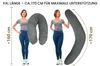 Amilian Stillkissen XXL 170 cm - Seitenschläferkissen - Schwangerschaftskissen, komfortables Pregnancy Pillow mit abnehmbarem Bezug, Schlafkissen für Seitenlage, Lagerungskissen für Schwangere und Stillzeit Bild 2