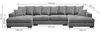Kaiser Möbel Ecksofa Ecksofa, Sofa U-form, Couch U-form Gabon stoff Zoom, mit Relaxfunktion Bild 2