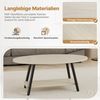 HawthyHome Couchtisch ovaler 2-stöckiger Beistelltisch mit Stauraum, 101 x 60 cm (1-St), Moderner Massivholztisch, ideal für Wohnzimmer und Schlafzimmer Bild 3