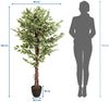 bümö plants Ficus Kunstbaum - Täuschend echte Birkenfeige, geruchlose Premium Kunstpflanze für lebendiges Ambiente - authentische, künstliche Pflanzen als Deko für's Wohnzimmer, Büro & mehr, BUP-ficus Bild 2