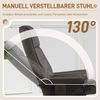 HOMCOM Polsterstuhl 360°drehbarer Fernsehsessel mit Liegefunktion (TV-Sessel mit Holzrahmen, 2 St), bis 150 kg Belatbar, für Wohnzimmer, Kunstleder, Braun Bild 4