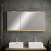 VCM Badmöbel Spiegelschrank Cosila 921848 Anthrazit / Honig-Eiche H. 59 x B. 110 x T. 23 cm Bild 2