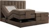 Boxspringbett mit elektrisch verstellbaren Matratzen, zwei Bettkästen und einem Topper - COMFORTO - 180 x 200 cm - Braun Velvet - H4 Bild 4