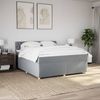 vidaXL Boxspringbett mit Matratze Hellgrau 180x200 cm Stoff 3286766 Bild 3