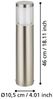 Eglo 94278 LED Pollerleuchte BASALGO 1 edelstahl, LED max. 1X3,7W H:45cm Ø10,5cm Bild 3