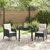 vidaXL Garten Essgruppe mit Kissen 3 pcs Schwarz Poly-Rattan 3380141 Bild 4