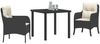vidaXL Garten Essgruppe mit Kissen 3 pcs Schwarz Poly-Rattan 3380141 Bild 3