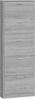 vidaXL Schuhschrank Grau Sonoma 59x17x169 cm Holzwerkstoff 342516 Bild 5