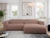 Ecksofa PASADENA, freistehendes Ecksofa, breite Armlehnen, Federsitz - rechts - Rosa Boucle Bild 2