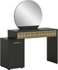 Xonox 'Prisma' Schminktisch, Holzwerkstoff schwarz / gold, hochglanz, 117 x 42 x 138 cm Bild 4