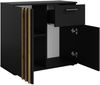AX LIVING Kommode mit Schublade Turell 2T1SZ – 80 cm Schwarz Bild 2