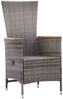 vidaXL 3-tlg. Garten-Lounge-Set mit Kissen Poly Rattan Grau 3059364 Bild 3