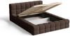 Chilly Möbel Polsterbett Verona Braun Bouclé Stoff 180x200 cm mit Stauraum Quelle 25 Bild 2