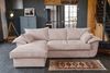 KAWOLA Sofa DAMETO Ecksofa Bettsofa Schlafsofa mit Stauraum Cord rosa Recamiere links 77 x 174 x 266 cm Bild 2
